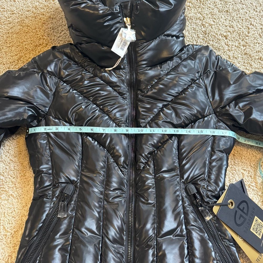 Goldbergh Elodie Quilted Ski Jacket Black Shine NWT US 4 Black Waterproof - Picture 8 of 12